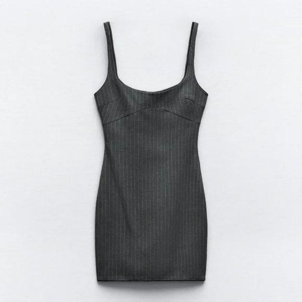 ZARA PINSTRIPE DRESS - Picture 2 of 5